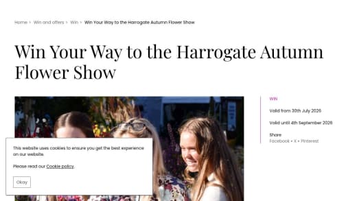 Harrogate Autumn Flower Show Tickets