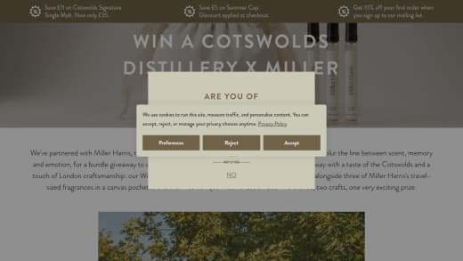 Cotswolds Distillery And Miller Harris Bundle