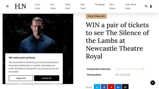 Pair Of Tickets To Silence Of The Lambs