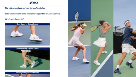 Signed Asics Tennis Shoe