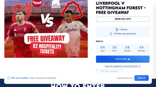 Liverpool v Nottingham Forest Hospitality Experience