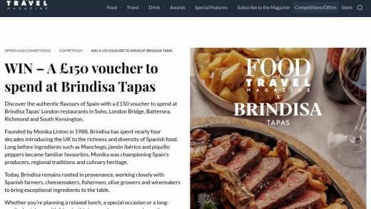 Brindisa Tapas Voucher