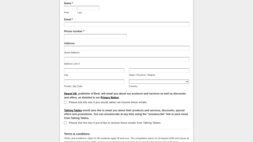 Talking Tables Voucher