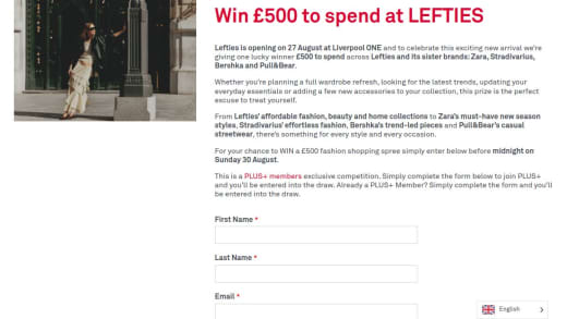 Lefties Gift Voucher