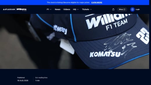 Signed Alex Albon Williams F1 Cap
