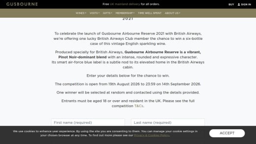 Gusbourne Airbourne Reserve 2021 English Sparkling Wine