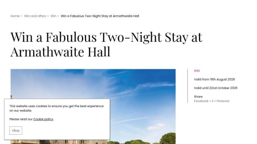 Two Night Stay At Armathwaite Hall
