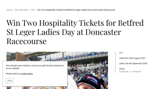 Ladies Day Hospitality Tickets For St. Leger Festival
