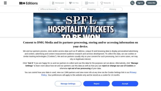 Pair Of SPFL Hospitality Tickets