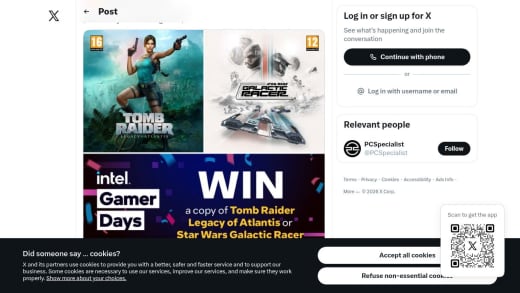 Star Wars: Galactic Racer Or Tomb Raider: Legacy Of Atlantis Key