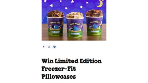 Ben & Jerry's Pillowcases And Ice-Cream