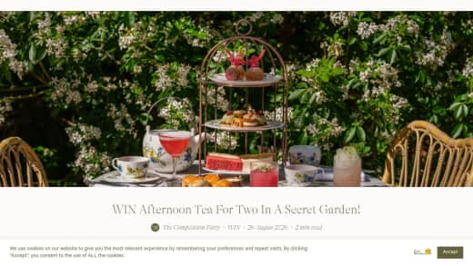 Hidden Garden Afternoon Tea At Templeton Garden Hotel
