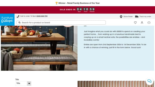 Furniture Village £5000 Voucher