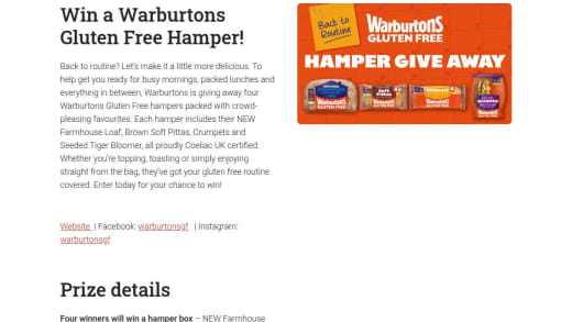 Warburtons Gluten Free Hamper