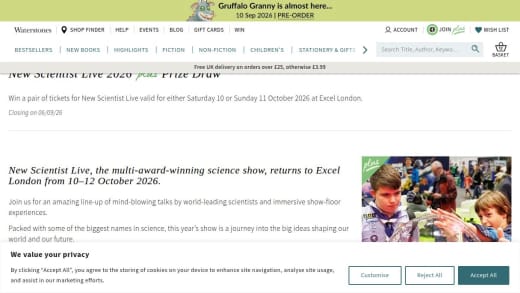 Pair Of Tickets For New Scientist Live At Excel London