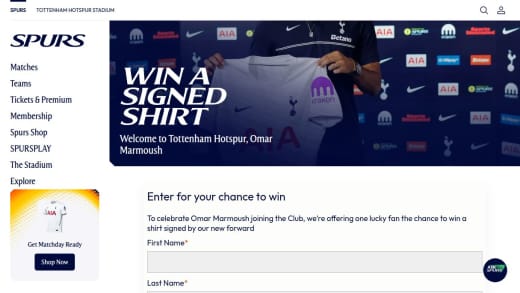 Tottenham Hotspur Shirt Signed By Omar Marmoush