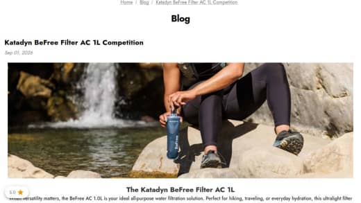 Katadyn Befree Filter Ac 1L Water Filtration Bottle