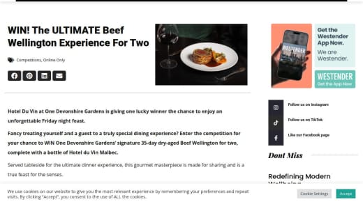 Beef Wellington And Wine At Hotel Du Vin, Glasgow