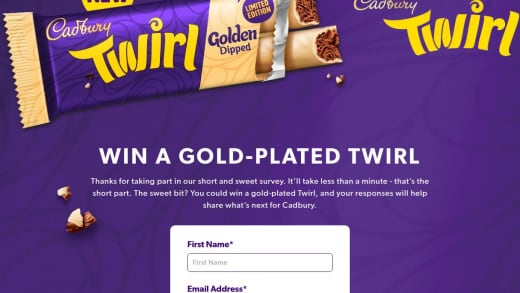 Gold Plated Cadburys Twirl