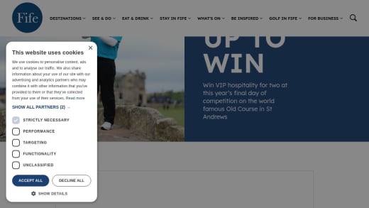 Vip Hospitality For Two At The Alfred Dunhill Links Championship