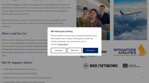 Two Return Flights To Southeast Asia Or Australia