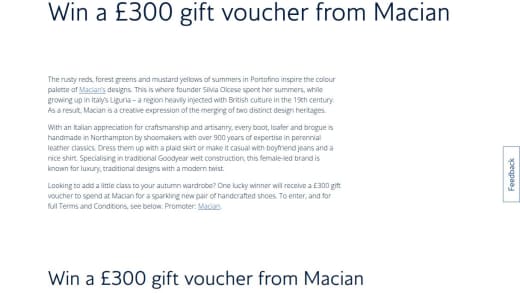 Macian Footwear Gift Voucher