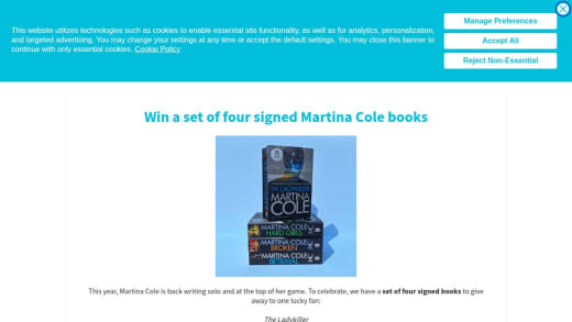 Set Of Four Signed Martina Cole Books