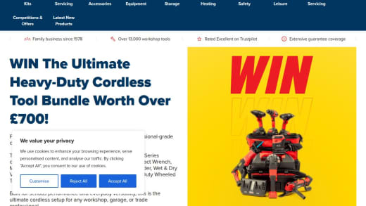 Bundle Of Cordless Power Tools From Sealey