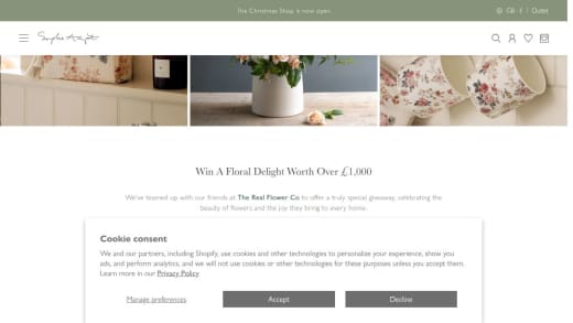 Six Months Of Flowers And £500 Sophie Allport Voucher