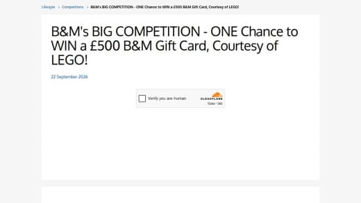 £500 B&M Gift Card + Lego Set Bundle