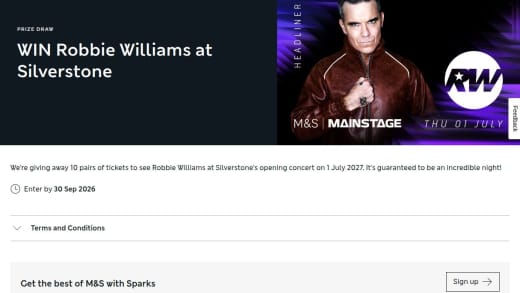 Tickets To See Robbie Williams At Silverstone