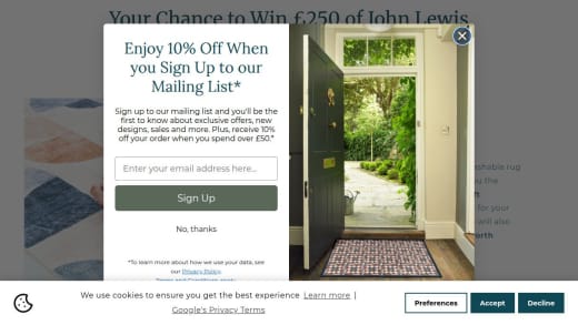 John Lewis Voucher And Rugello Rug