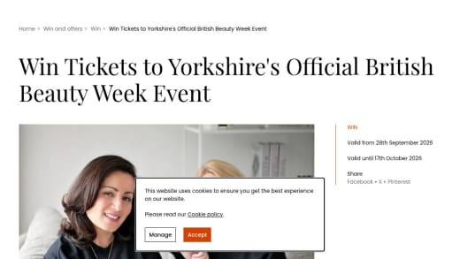Tickets To Yorkshire's Official British Beauty Week Event