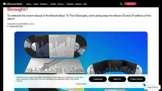Deluxe Cd And Lp Editions Of Beastie Boys' To The 5 Boroughs