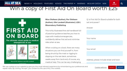 First Aid On Board Book