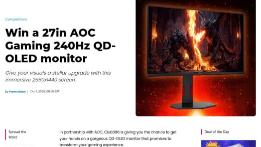 Aoc Gaming 240Hz Qd-Oled Monitor