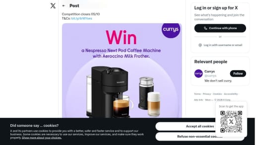 Nespresso Next Pod Coffee Machine With Aeroccino Milk Frother
