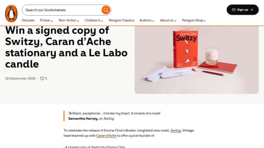Signed Copy Of Switzy, Caran D'Ache Stationery And A Le Labo Candle