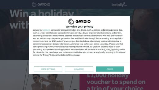 Icelolly.com Holiday Voucher