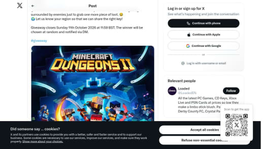 Minecraft Dungeons II On Xbox Series X|S