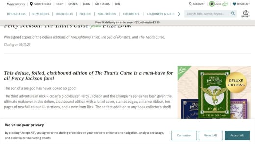 Signed Copies Of The Percy Jackson Deluxe Editions