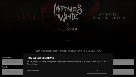 Motionless In White X Killstar Collection