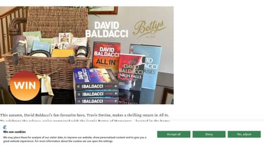 Tremendously Bettys Hamper & Signed David Baldacci Books