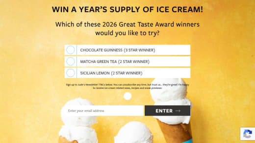 Year's Supply Of Jude's Ice Cream