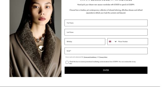 Joseph Wardrobe And Personal Shopping Experience