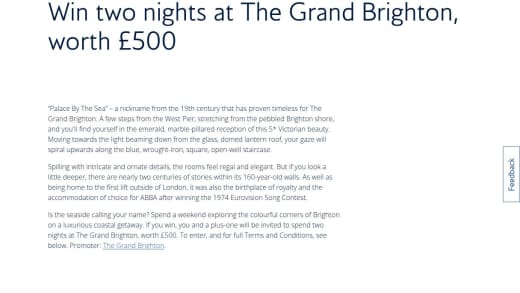 Two-Night Stay At The Grand, Brighton