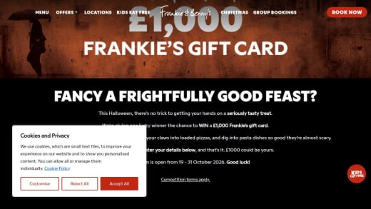 Frankie & Benny's Gift Card