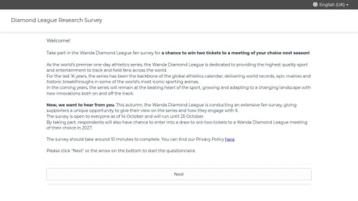 Two Tickets To A Wanda Diamond League Meeting