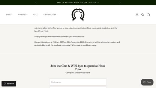 £500 To Spend At Hook Polo