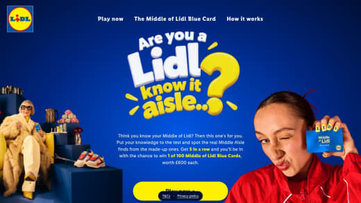 Middle Of Lidl Blue Card